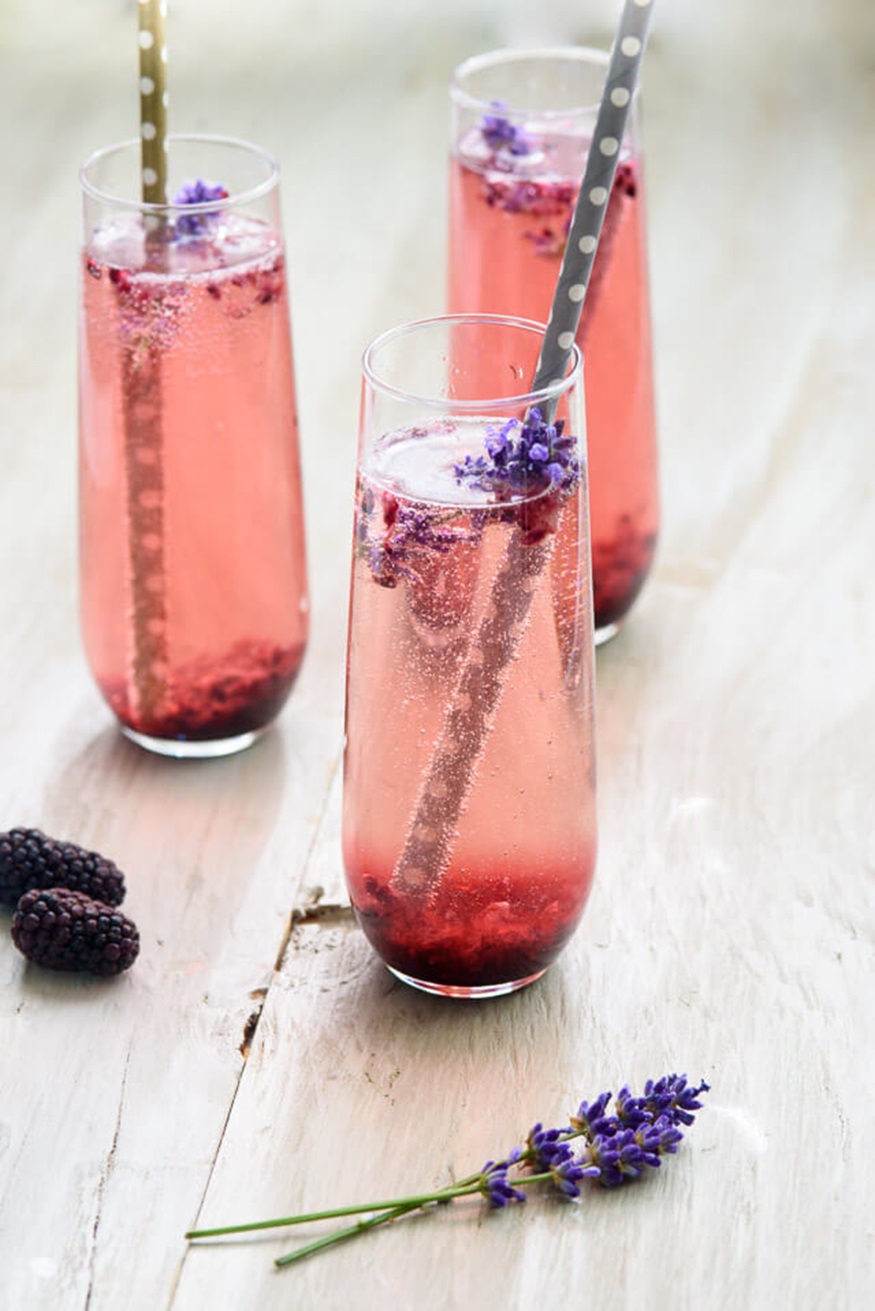 Lavender Champagne cocktail