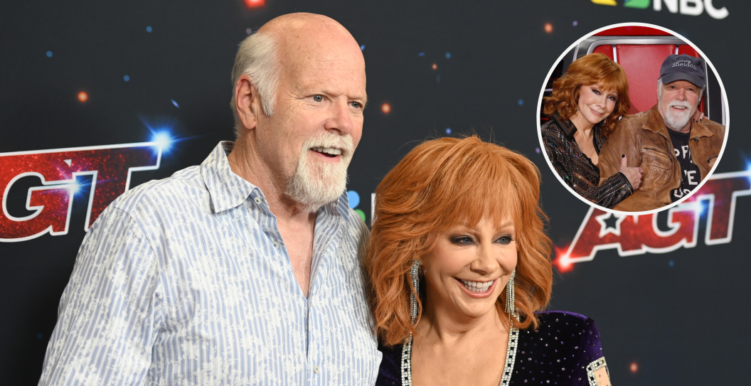 Rex Linn and Reba McEntire at the "America's Got Talent" Red Carpet at the Hotel Dena on September 20, 2023 in Pasadena, California and screengrab via McEntire's Instagram.