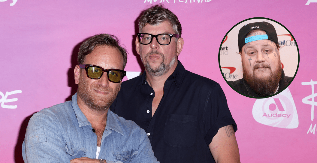 FORT LAUDERDALE, FLORIDA - DECEMBER 02: Dan Auerbach and Patrick Carney of The Black Keys attend day 1 of Audacy's Riptide Music Festival 2023 at Fort Lauderdale Beach Park on December 02, 2023 in Fort Lauderdale, Florida and DETROIT, MICHIGAN - DECEMBER 05: Jelly Roll attends iHeartRadio Channel 95.5's Jingle Ball 2023 at Little Caesars Arena on December 05, 2023 in Detroit, Michigan.