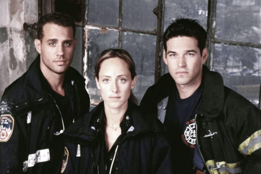 388244 09: Bobby Cannavale as Bobby Caffey, Kim Raver as Kim Zambrano and Eddie Cibrian as Jimmy Doherty of NBC''s drama series "Third Watch" pose for a portrait in this undated photograph.