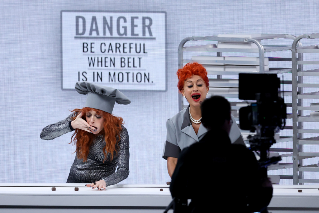 Natasha Lyonne and Tracee Ellis Ross speak onstage during the 75th Primetime Emmy Awards