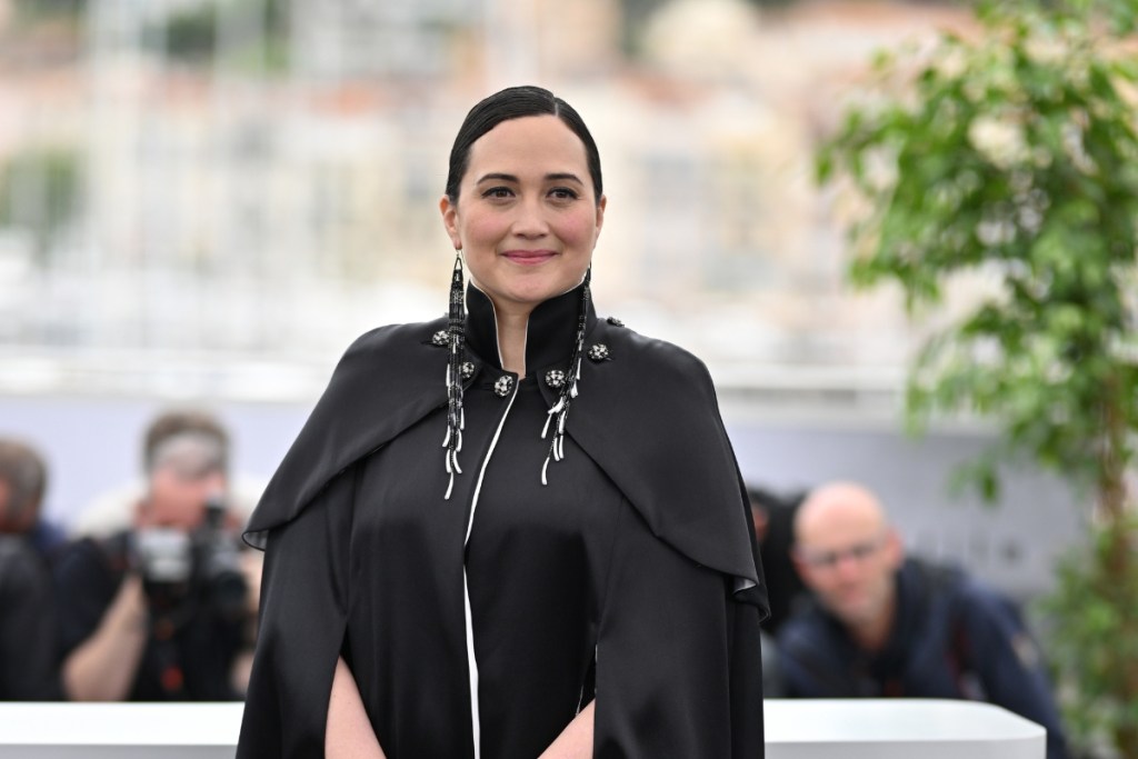 Lily Gladstone attends the "Killers Of The Flower Moon" photocall at the 76th annual Cannes film festival at Palais des Festivals on May 21, 2023 in Cannes, France