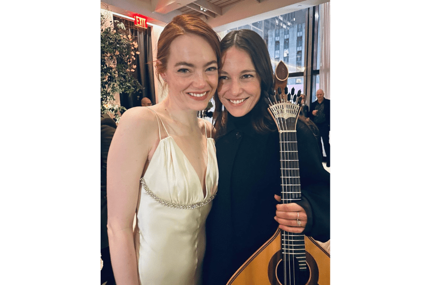Emma Stone and Carminho at the New York premiere of "Poor Things."