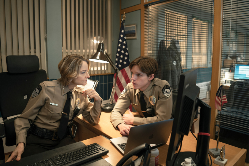 Jodie Foster and Finn Bennett in "True Detective" Season 4, Episode 1.