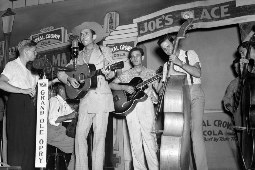Country singer songwriter Hank Williams performs with the Drifting Cowboys 