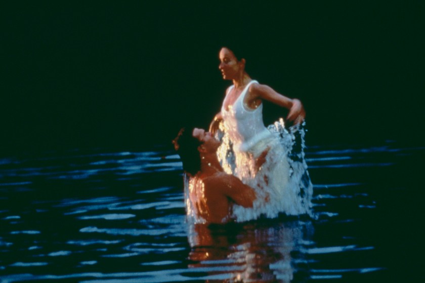 American actors Patrick Swayze (1952 - 2009) and Jennifer Grey star in the film 'Dirty Dancing', 1987. 