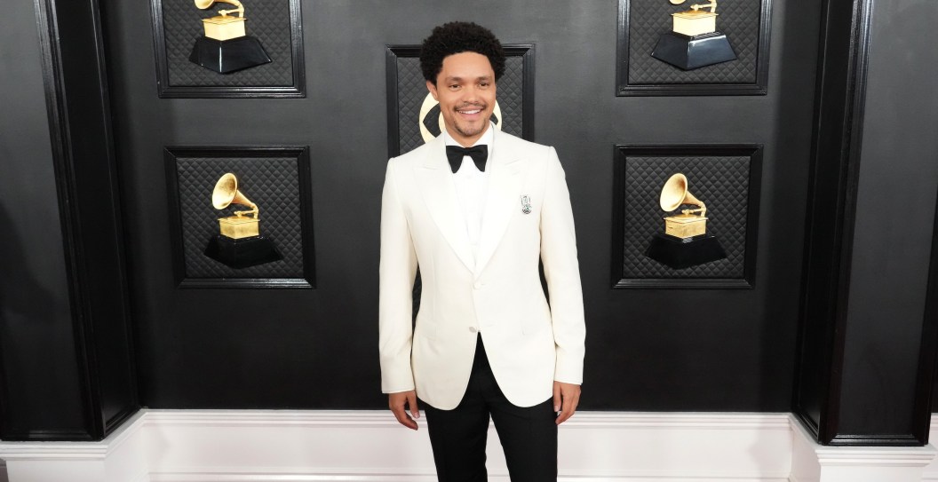 LOS ANGELES, CALIFORNIA - FEBRUARY 05: (FOR EDITORIAL USE ONLY) Host Trevor Noah attends the 65th GRAMMY Awards on February 05, 2023 in Los Angeles, California.