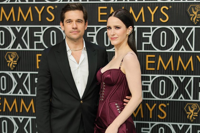 LOS ANGELES, CALIFORNIA - JANUARY 15: (L-R) Jason Ralph and Rachel Brosnahan attend the 75th Primetime Emmy Awards at Peacock Theater on January 15, 2024 in Los Angeles, California. 