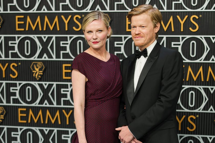 LOS ANGELES, CALIFORNIA - JANUARY 15: (L-R) Kirsten Dunst and Jesse Plemons attend the 75th Primetime Emmy Awards at Peacock Theater on January 15, 2024 in Los Angeles, California.