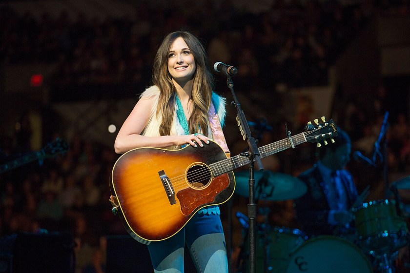 SAN ANTONIO, TX - FEBRUARY 12: Singer-songwriter Kacey Musgraves performs in concert as part of the San Antonio Stock Show & Rodeo at the AT&T Center on February 12, 2014 in San Antonio, Texas. 