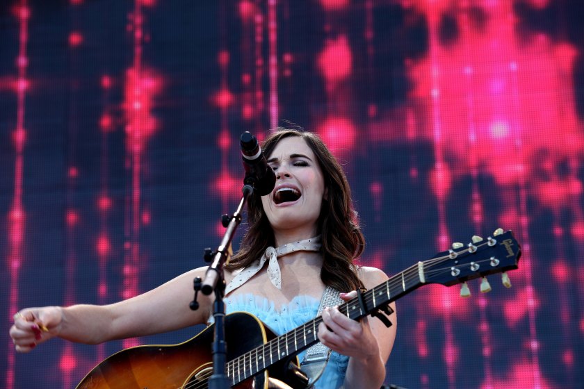 CHICAGO - SEPTEMBER 19: Singer Kacey Musgraves performs at FirstMerit Bank Pavilion at Northerly Island during 'Farm Aid 30' on September 19, 2015 in Chicago, Illinois.