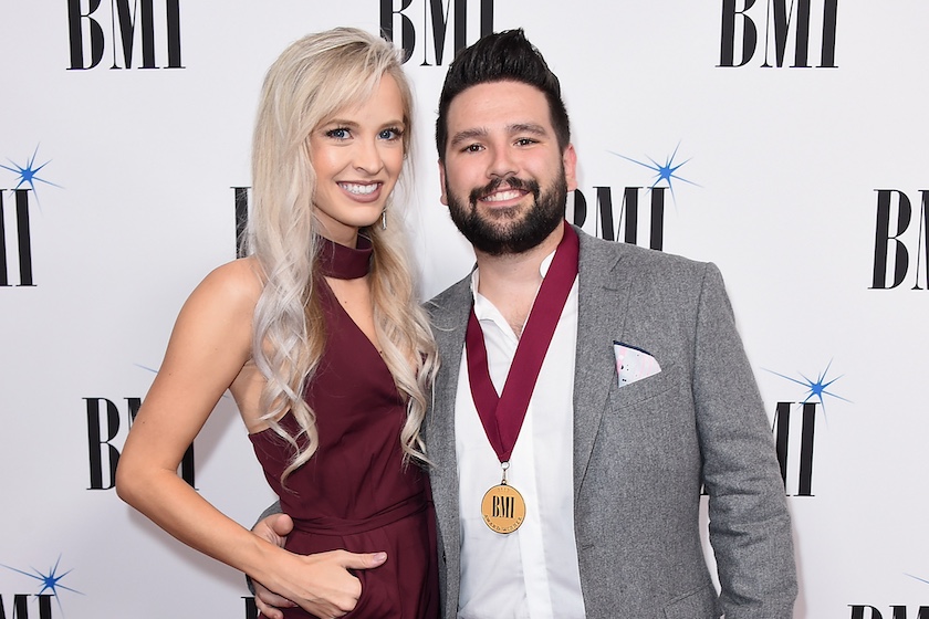 NASHVILLE, TN - NOVEMBER 07: Hannah Billingsley (L) and singer-songwriter Shay Mooney of Dan + Shay attend the 65th Annual BMI Country awards on November 7, 2017 in Nashville, Tennessee. 