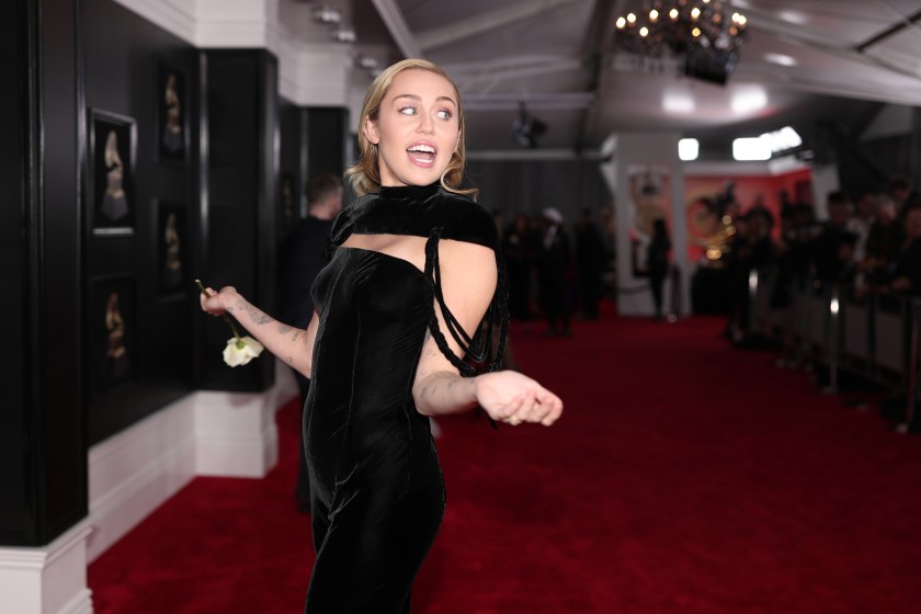 NEW YORK, NY - JANUARY 28: Recording artist Miley Cyrus attends the 60th Annual GRAMMY Awards at Madison Square Garden on January 28, 2018 in New York City.