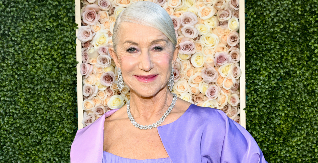 helen mirren purple dress Helen Mirren's fave shade is perfect for silver hair