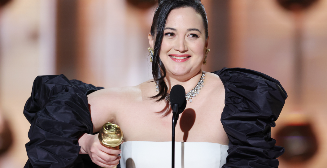 Lily Gladstone accepts award for Best Performance by a Female Actor in a Motion Picture Drama for "Killers of the Flower Moon" at the 81st Golden Globe Awards held at the Beverly Hilton Hotel on January 7, 2024 in Beverly Hills, California.