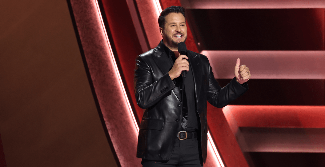 Luke Bryan speaks onstage during the 57th Annual CMA Awards at Bridgestone Arena on November 08, 2023 in Nashville, Tennessee.