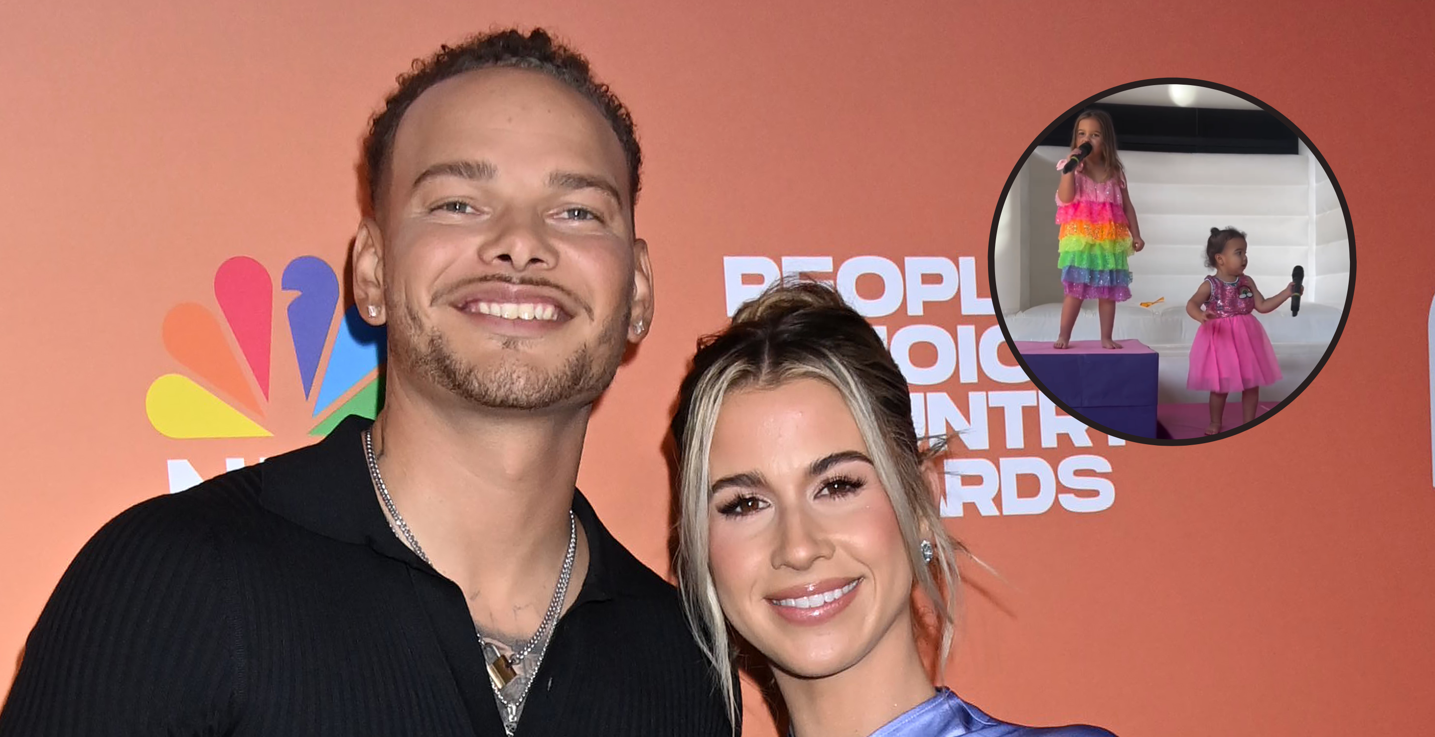 Kane Brown and Katelyn Brown at the 2023 People's Choice Country Awards held at The Grand Ole Opry House on September 28, 2023 in Nashville, Tennessee and screengrab via Instagram