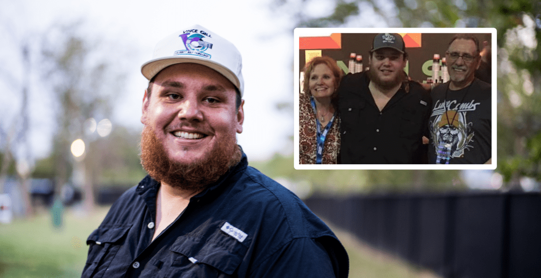 NASHVILLE, TENNESSEE - JUNE 08: Luke Combs attends night 1 of the 50th CMA Fest at Nissan Stadium on June 08, 2023 in Nashville, Tennessee and image via Comb's Facebook.