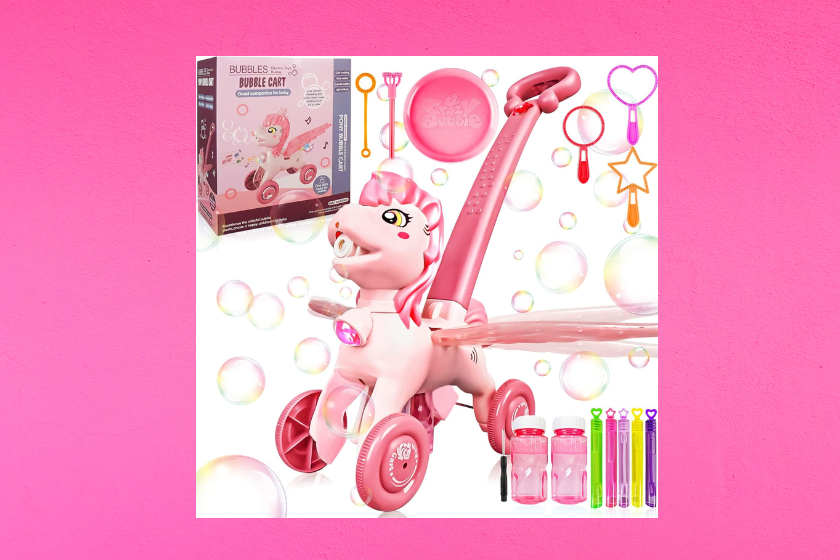 pink unicorn bubble machine