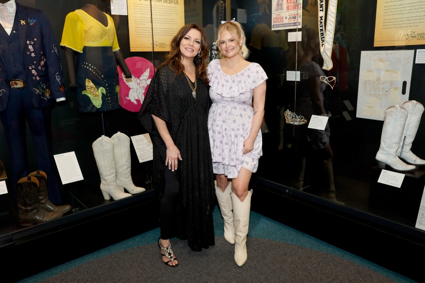 NASHVILLE, TENNESSEE - FEBRUARY 27: (L-R) Martina McBride and Hailey Whitters attend the opening of "American Currents: State of the Music" at Country Music Hall of Fame and Museum on February 27, 2024 in Nashville, Tennessee.