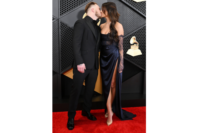 Zach Bryan and Brianna Chickenfry at the 66th Annual GRAMMY Awards