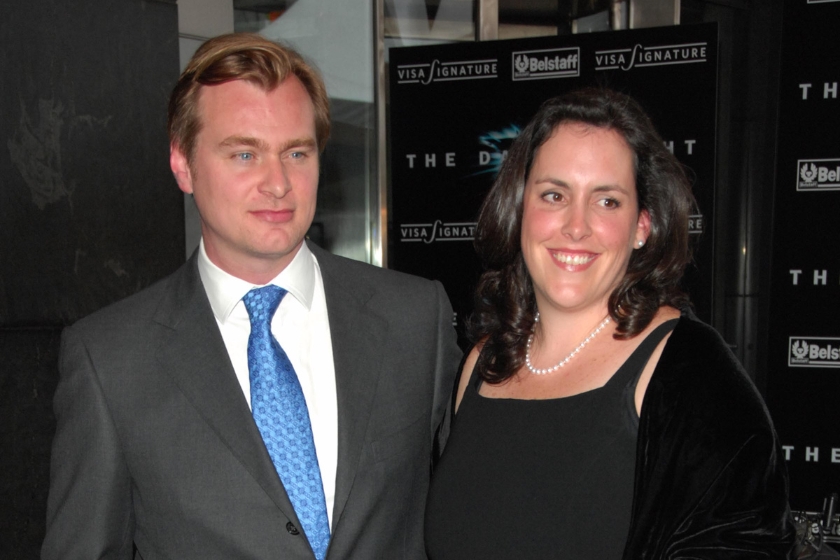 Christopher Nolan and Emma Thomas attend THE DARK KNIGHT premiere in 2008
