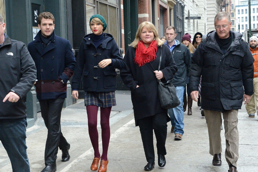 Austin Swift, Taylor Swift, Andrea Swift and Scott Swift in New York City in 2014.