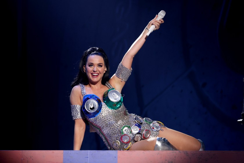 LAS VEGAS, NEVADA - DECEMBER 29: Katy Perry performs onstage during Katy Perry: PLAY Las Vegas Residency at Resorts World Las Vegas on December 29, 2021 in Las Vegas, Nevada.