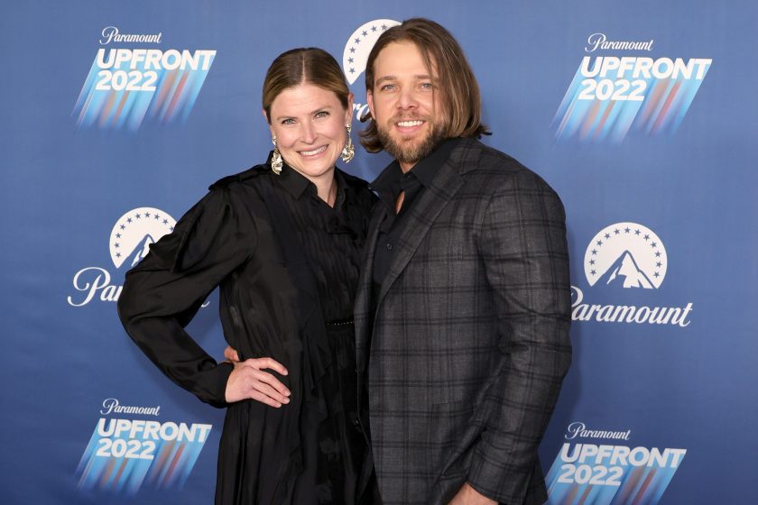 NEW YORK, NEW YORK - MAY 18: Max Thieriot (R) and wife Lexi Murphy attend the 2022 Paramount Upfront at 666 Madison Avenue on May 18, 2022 in New York City.
