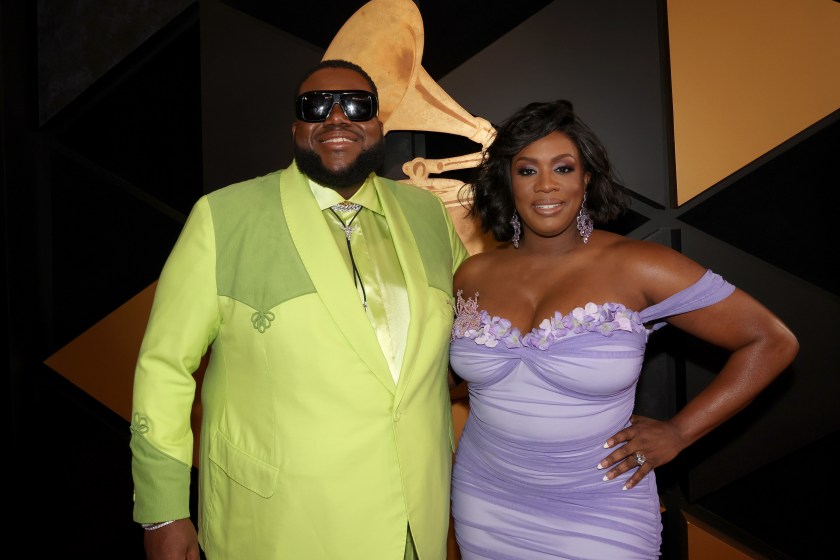 LOS ANGELES, CALIFORNIA - FEBRUARY 04: (L-R) Michael Trotter Jr. and Tanya Trotter of War and Treaty attend the 66th GRAMMY Awards at Crypto.com Arena on February 04, 2024 in Los Angeles, California.
