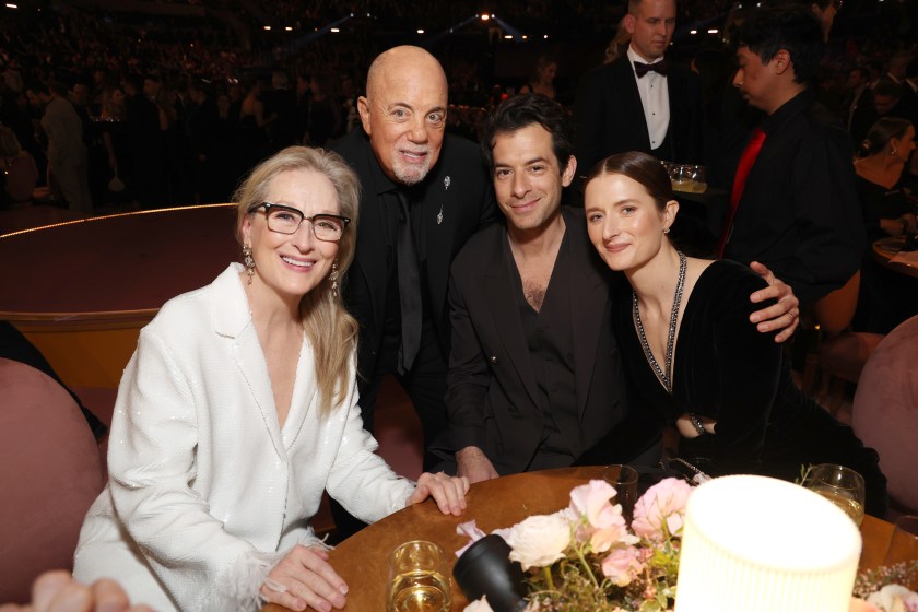LOS ANGELES, CALIFORNIA - FEBRUARY 04: (L-R) Meryl Streep, Billy Joel, Mark Ronson and Grace Gummer attend the 66th GRAMMY Awards at Crypto.com Arena on February 04, 2024 in Los Angeles, California. 