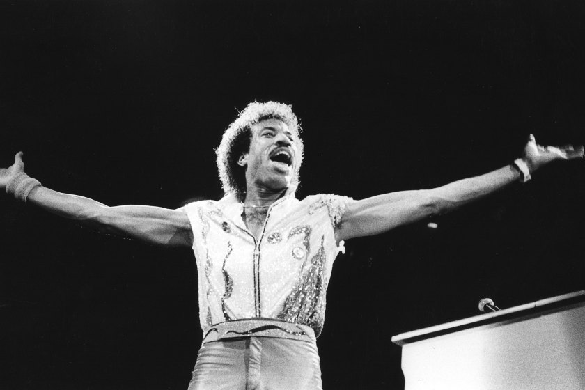 Lionel Richie performs at the Grammy Awards at the Shrine Auditorium at 1983 in Los Angeles.