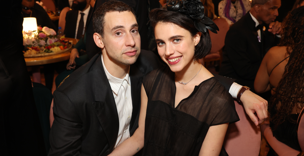Jack Antonoff and Margaret Qualley attend the 66th GRAMMY Awards at Crypto.com Arena on February 04, 2024 in Los Angeles, California.