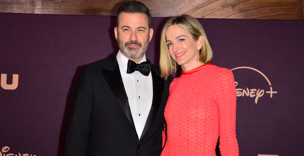 Jimmy Kimmel and Molly McNearney attend The Walt Disney Company Emmy Awards Party at Otium on January 15, 2024 in Los Angeles, California.