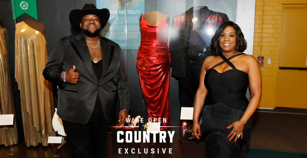 (L-R) Michael Trotter Jr. and Tanya Trotter of The War and Treaty attend the opening of "American Currents: State of the Music" at Country Music Hall of Fame and Museum on February 27, 2024 in Nashville, Tennessee. (Photo by Jason Kempin/Getty Images for Country Music Hall of Fame and Museum