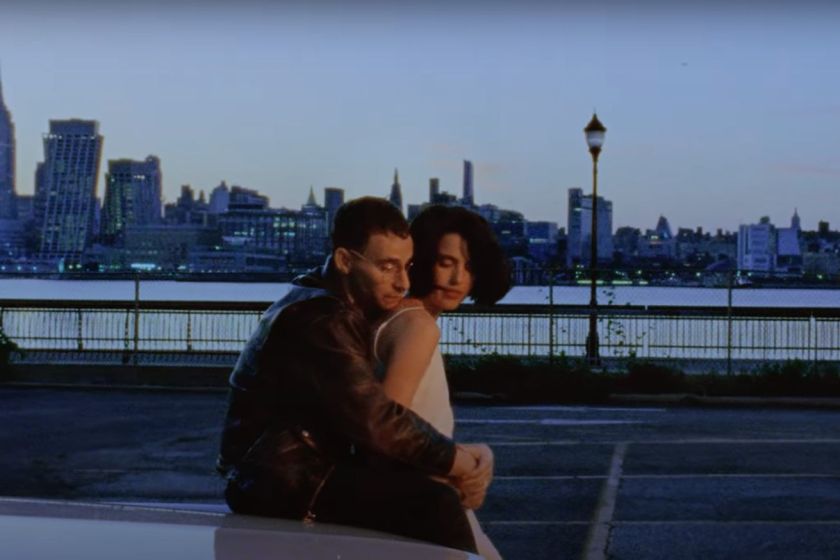 Margaret Qualley and Jack Antonoff in Bleachers "Tiny Movies" video