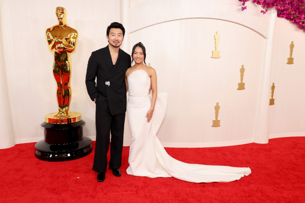 Simu Liu and Allison Hsu 2024 Oscars