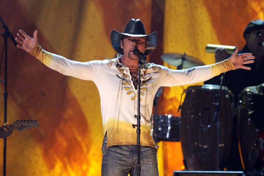 Tim McGraw performs at the 2001 Billboard Awards at the MGM Grand Hotel in Las Vegas