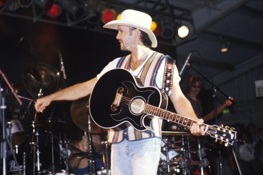 Tim McGraw performs at Santa Clara County Fairgrounds on August 3, 1994 in San Jose, California. 