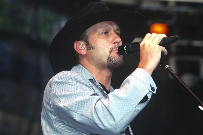 Tim McGraw performs during the George Strait Music Festival at Oakland Coliseum on April 26, 1998 in Oakland, California.