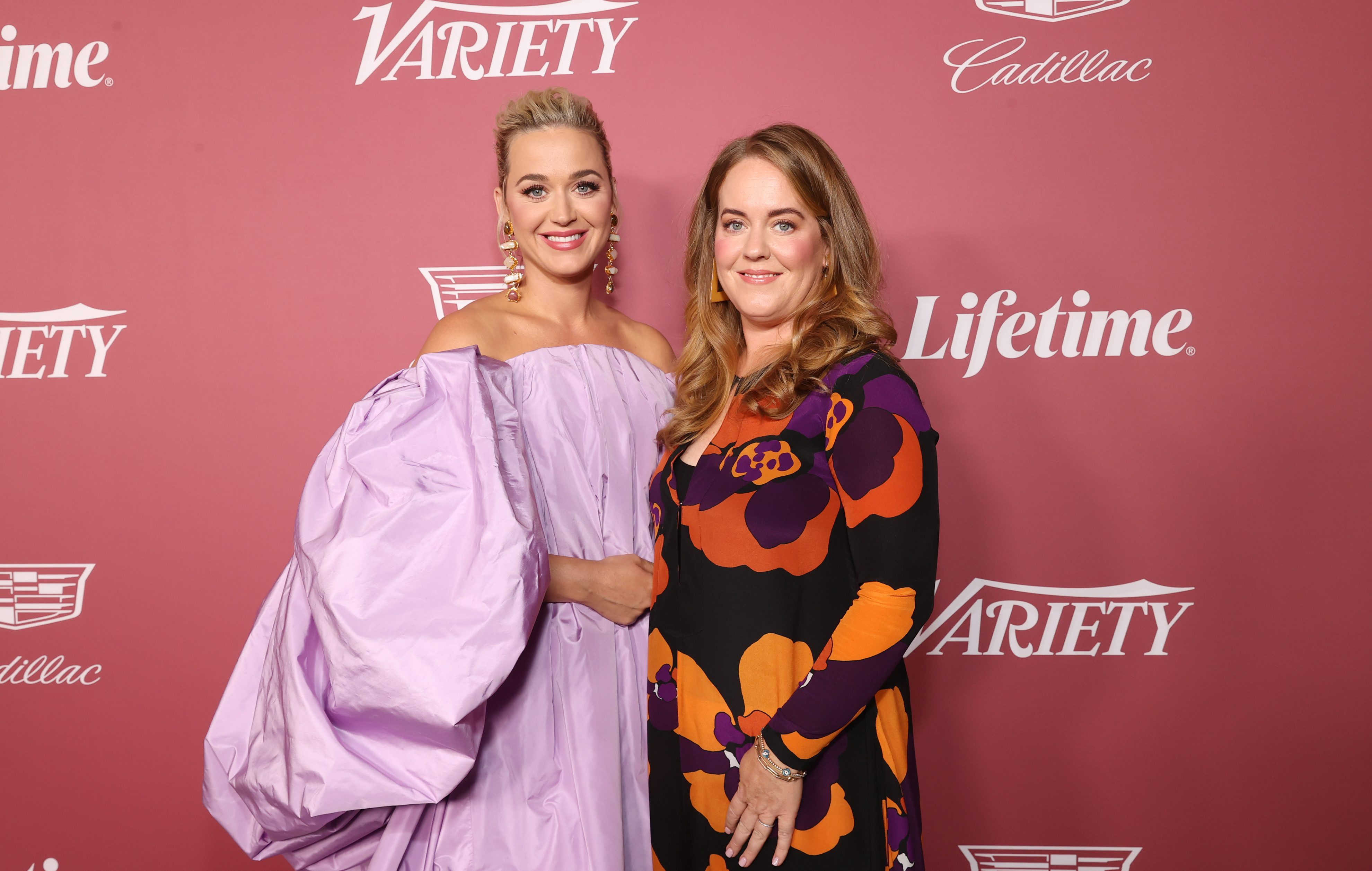 BEVERLY HILLS, CALIFORNIA - SEPTEMBER 30: (L-R) Katy Perry and Angela Hudson attend Variety's Power of Women Presented by Lifetime at Wallis Annenberg Center for the Performing Arts on September 30, 2021 in Beverly Hills, California.