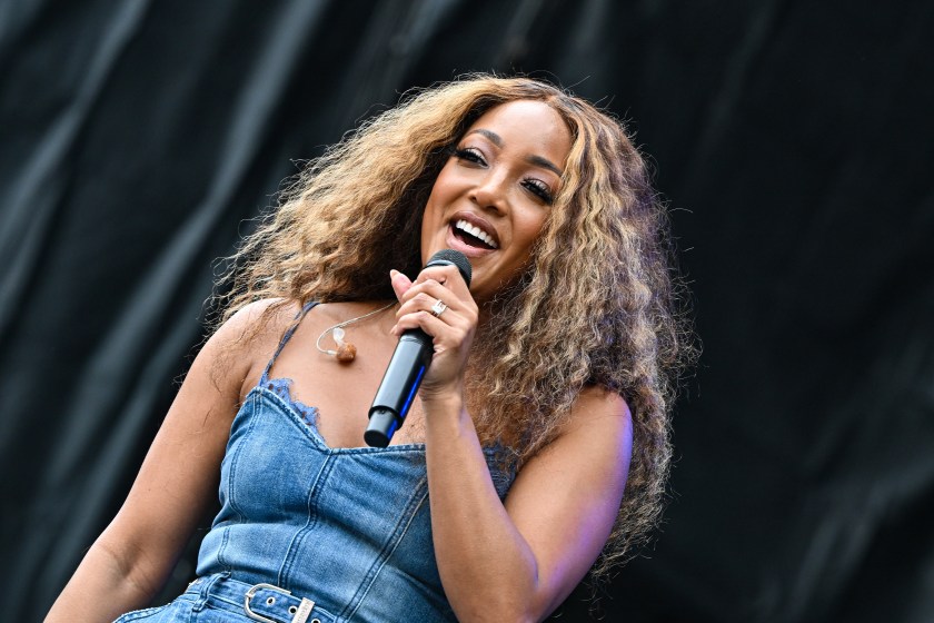 HOUSTON, TEXAS - APRIL 02: Mickey Guyton performs onstage during the Capital One JamFest during the NCAA March Madness Music Festival at Discovery Green on April 02, 2023 in Houston, Texas. 