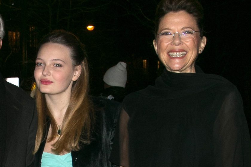 PARIS, FRANCE - NOVEMBER 29: Isabel Beatty and Annette Bening arrive to attend the '2014 Debutantes Ball' at Theatre National de Chaillot on November 29, 2014 in Paris, France.