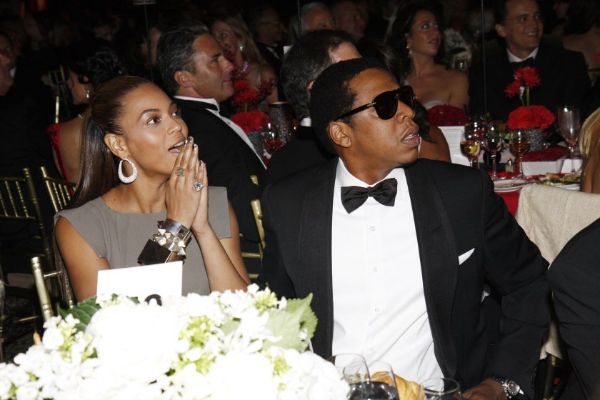 NEW YORK - SEPTEMBER 16: Beyonce Knowles and Jay-Z attend the 2008 New Yorkers for Children Gala at Cipriani's 42nd Street on September 16, 2008 in New York City, New York.
