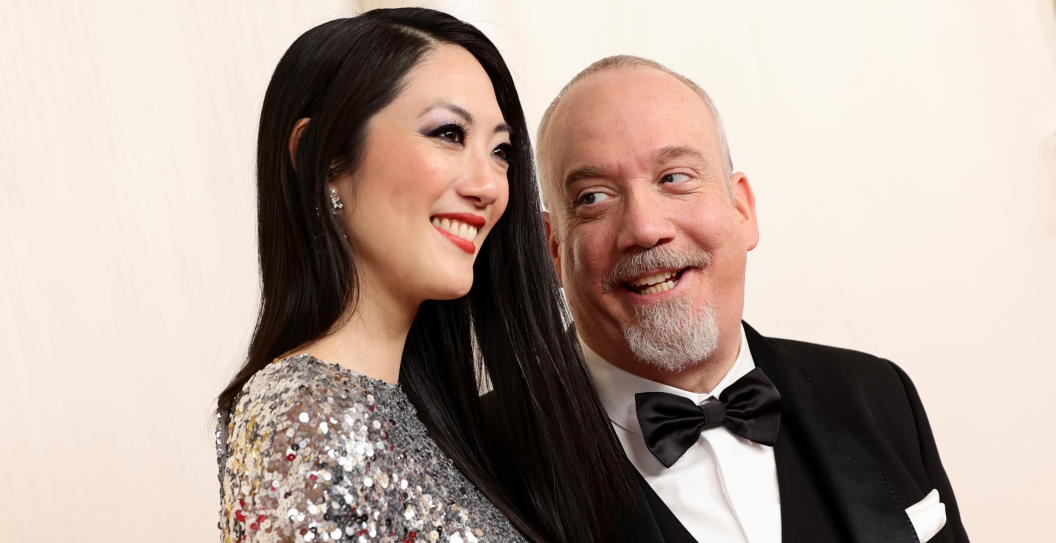 Paul Giamatti and Clara Wong at the Oscars