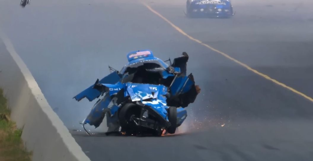 The Horrific Moment John Force's Car Bursts Into Flames See Video