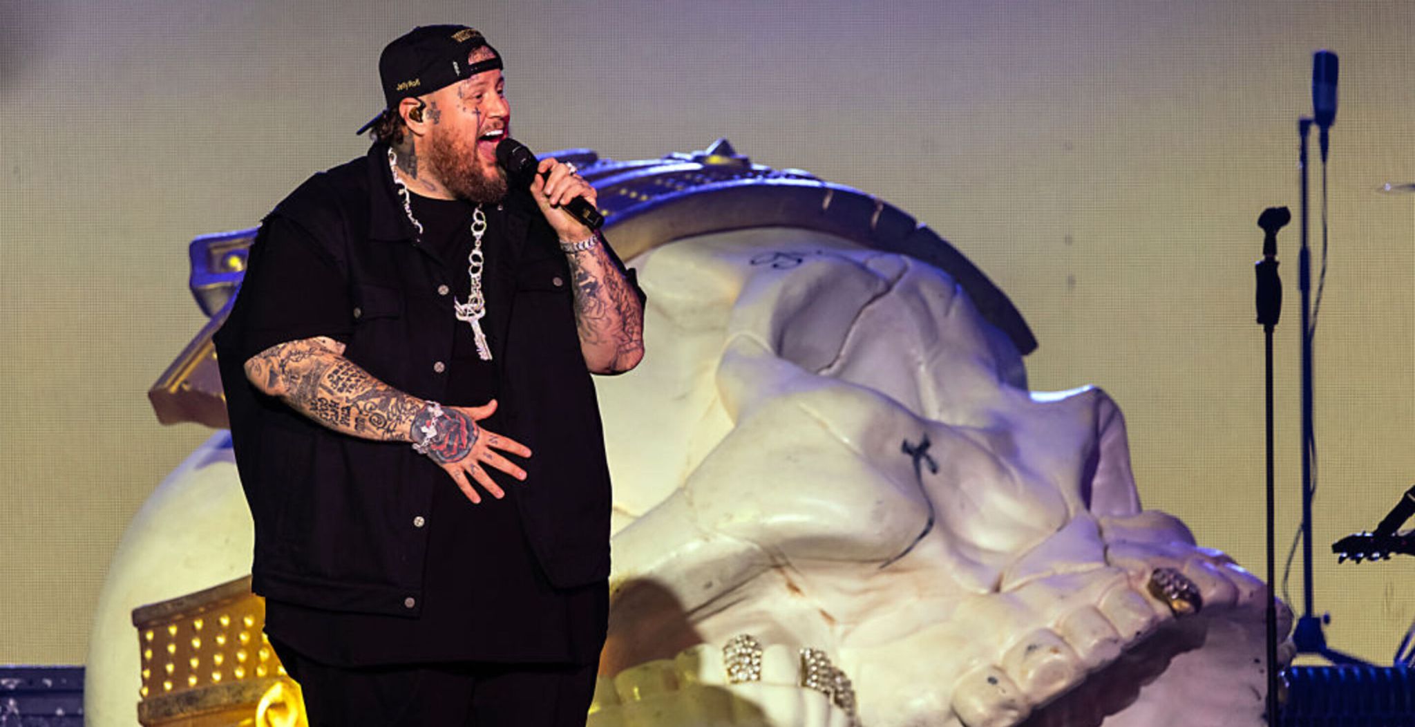 Jelly Roll Holds Private Concert At Apalachee High School Following