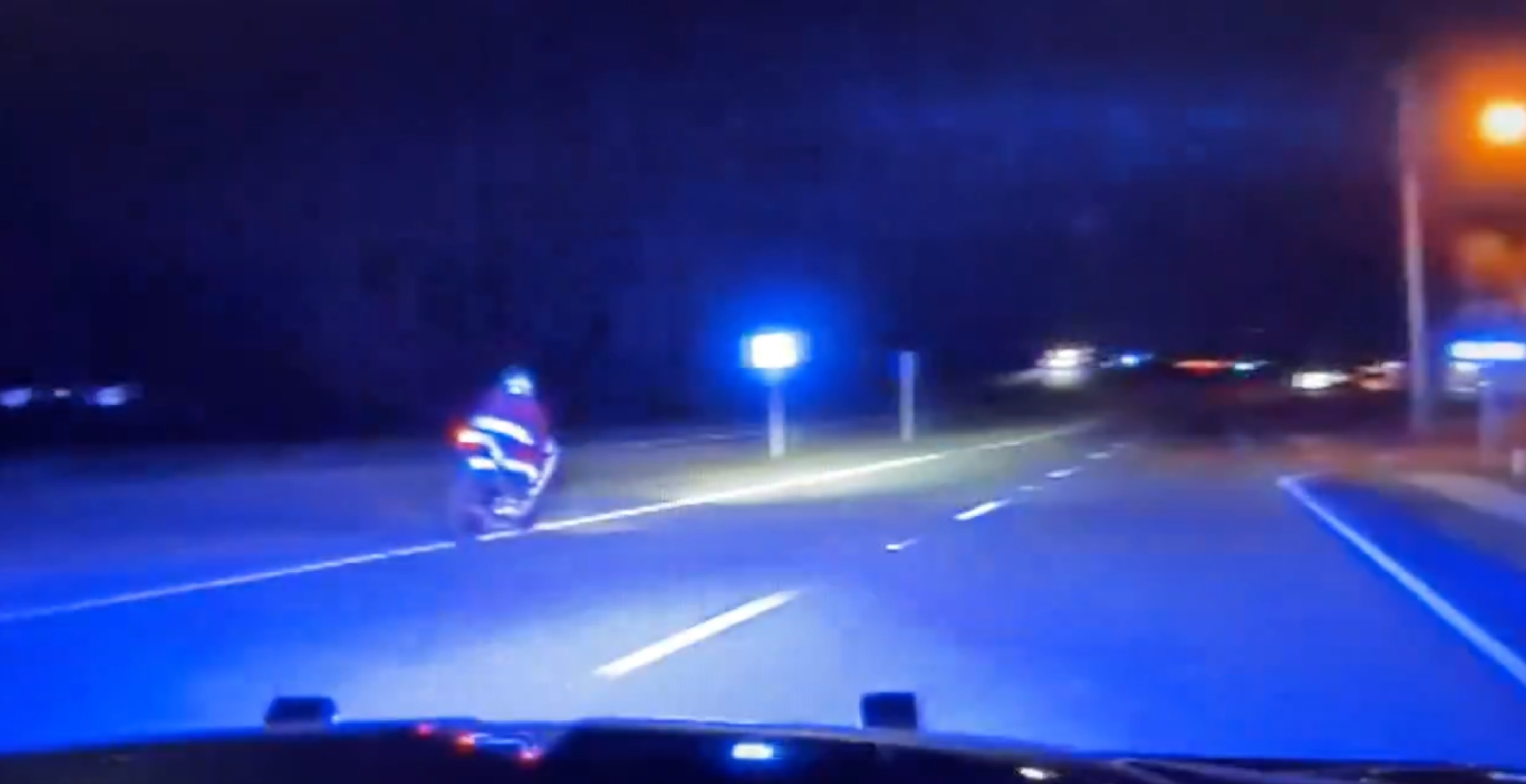 Santa Claus On Motorcycle Gets In High Speed Chase With Police