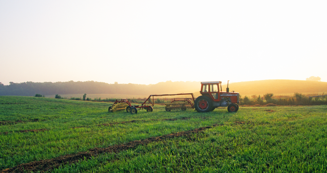 farmland and tractor