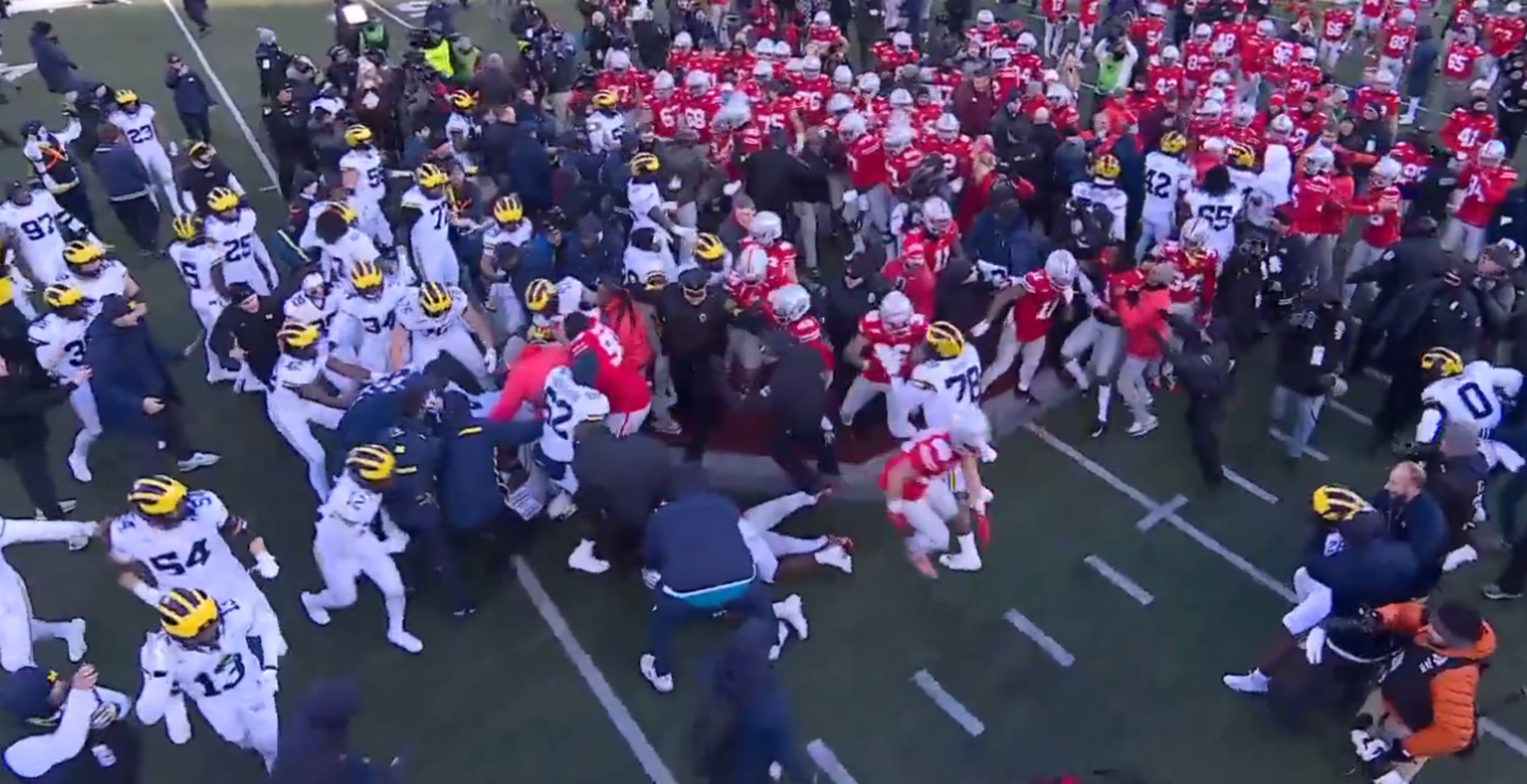 ohio and michigan field brawl after game